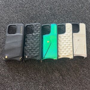 Bandolier Textured Phone Case Collection - Black, Green, Cream iPhone 14 Pro